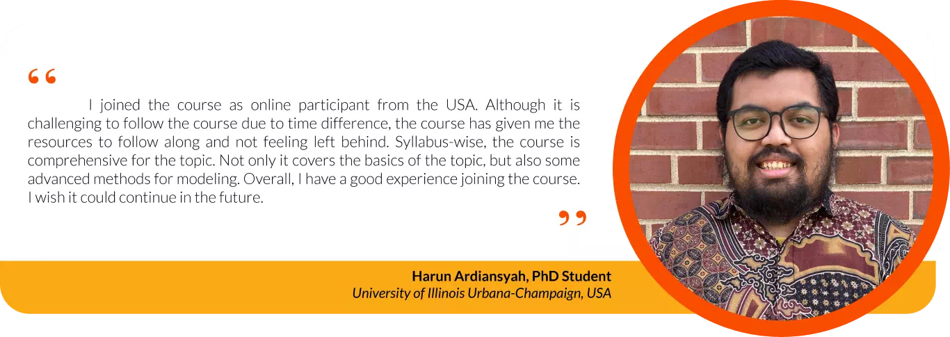 Student testimonial from Harun Arduansyah